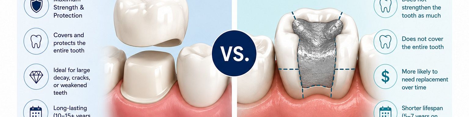Crown vs Filling - Which Treatment Do You Need? Crown vs Filling - Which Treatment Do You Need?